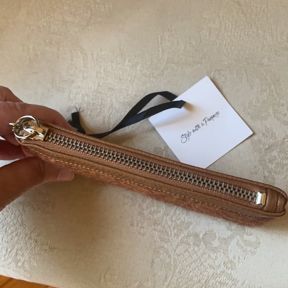 Mim & Ray Italian leather hand knit wool wallet - Picture 4 of 9